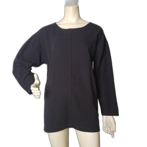 Vintage 80's Weathervane Long Sleeve Black Tunic Shirt Womens Size Large - Picture 1 of 5